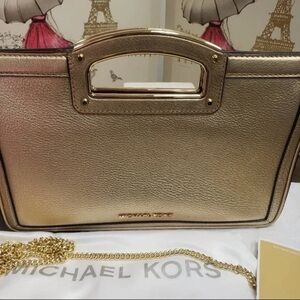 Michael Kors Metallic Gold Clutch